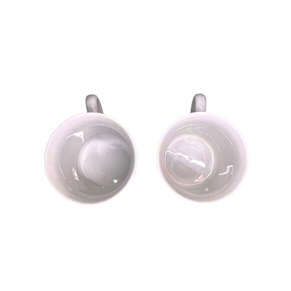 Set Of 2 German Coffee Mug Plecher Kaffeehaferl White With Floral Print Germany - Picture 6 of 9